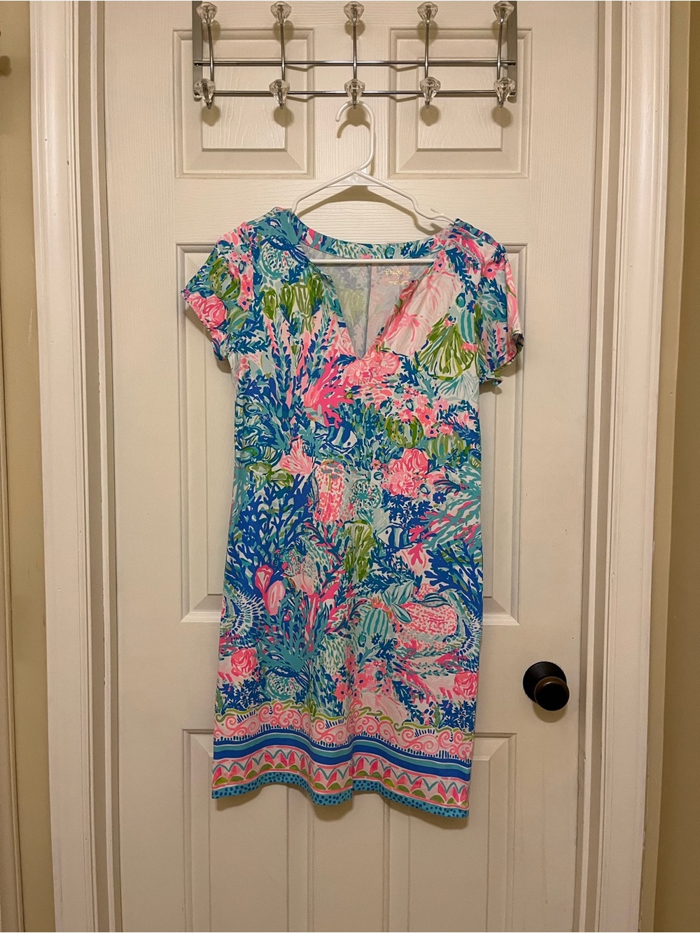 Lilly Pulitzer Pastel Floral Shift Dress - Pink, Blue & Green